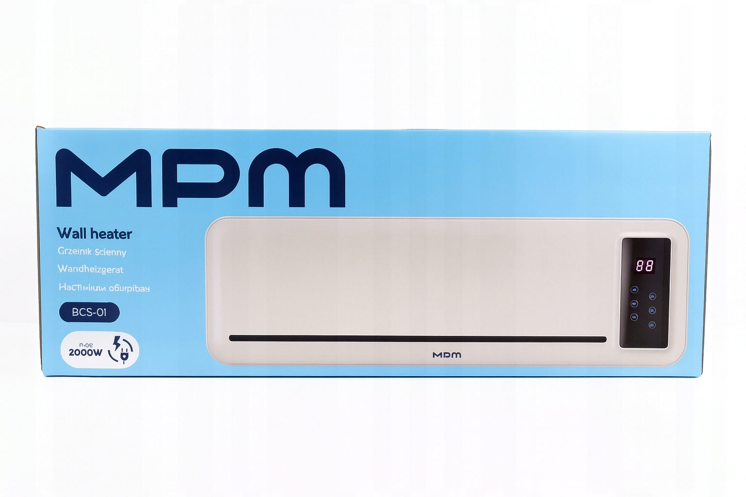 MPM wall heater with fan function, white, 2000W EAN (GTIN) 5903151082169
