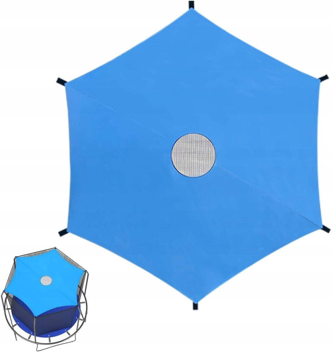 MQIAN Sunshade for trampoline Ø183 cm UV waterproof