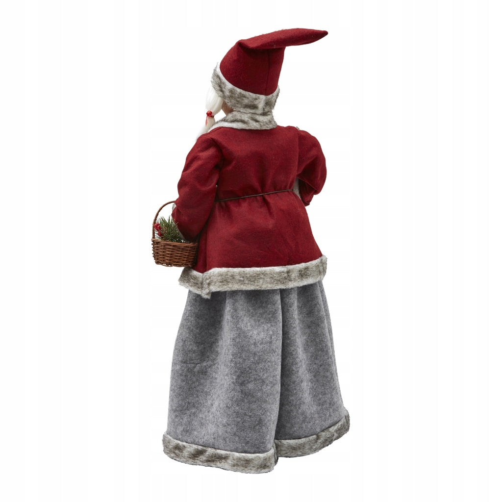 MRS. SANTA CLAUS DECORATIVE CHRISTMAS FIGURINE SHOWED A LARGE 81CM Brand Ekvip