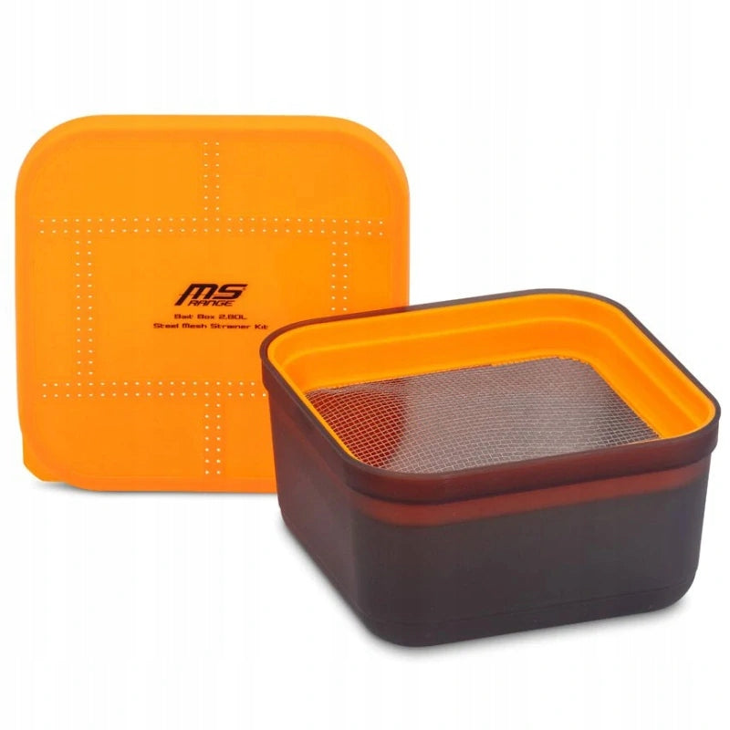 MS Range Bait Box 2,8 l + 2mm steel strainer