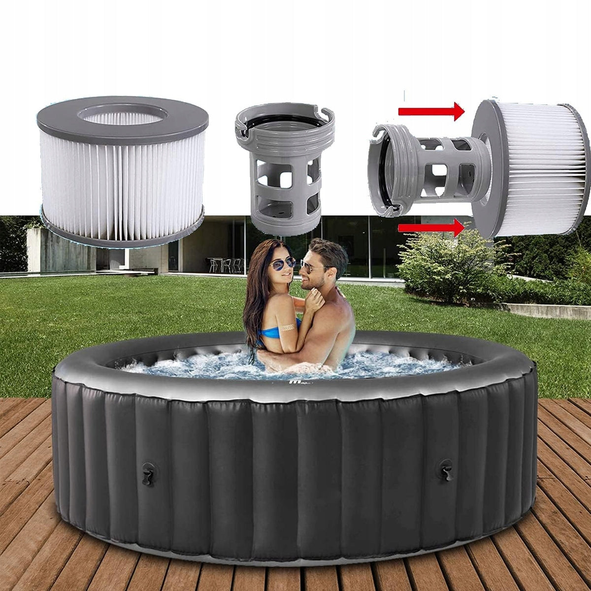 MSPA Jacuzzi Filter Cartridge 4x Spa Filter for Inflatable Pools Brand no brand