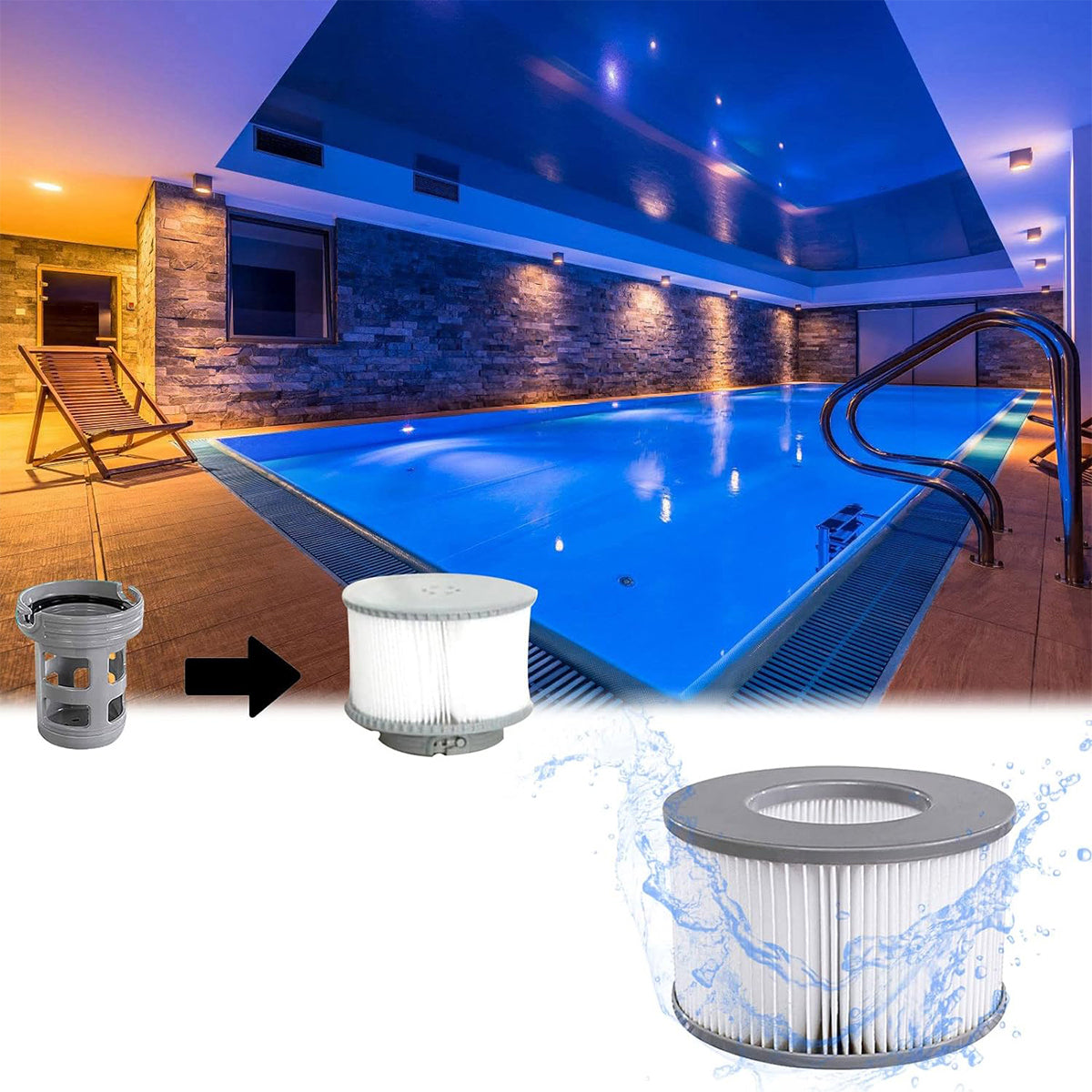 MSPA Jacuzzi Filter Cartridge 4x Spa Filter for Inflatable Pools EAN (GTIN) 8581704933938