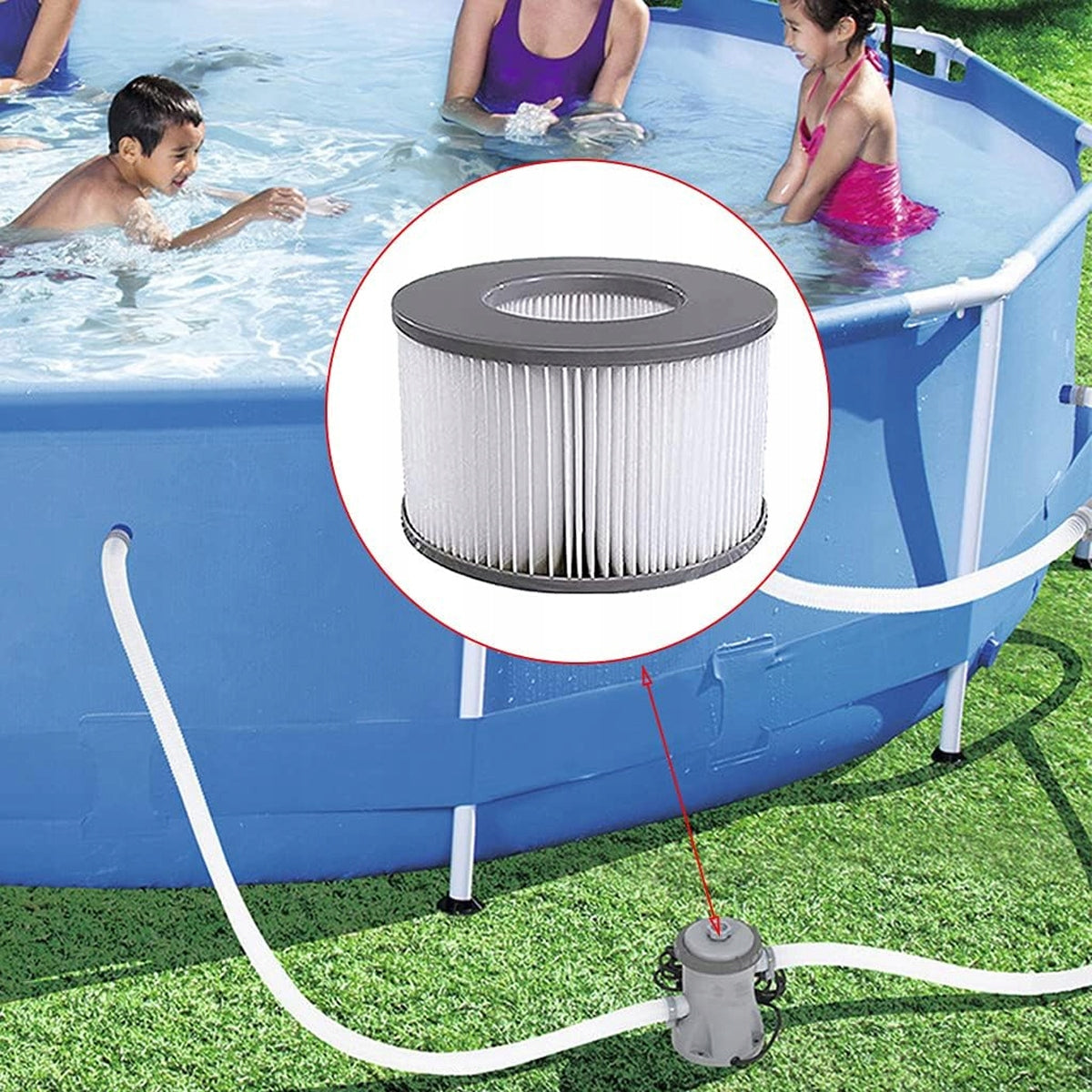 MSPA Jacuzzi Filter Cartridge 4x Spa Filter for Inflatable Pools Product weight with unit packaging 0.32 kg