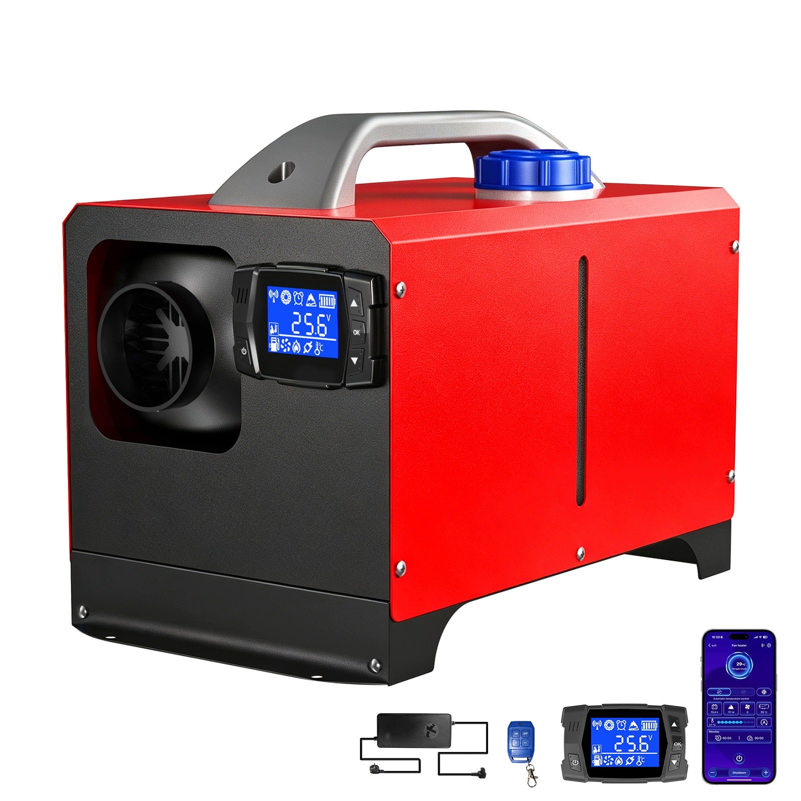 MUDIRO Ogrzewanie Postojowe 8KW Webasto 12V 24V 230V APP Pilot LCD