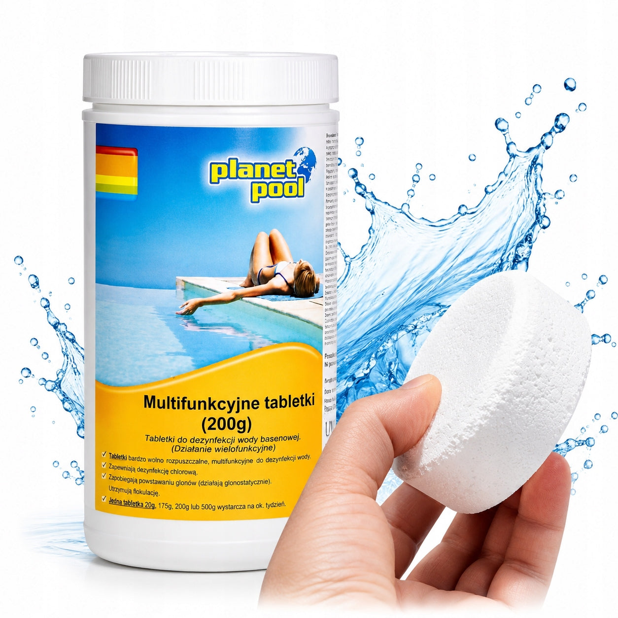 MULTI CHLORINE FOR SWIMMING POOL MULTIFUNCTIONAL TABLETS 200g 1kg JACUZZI SPA POOL