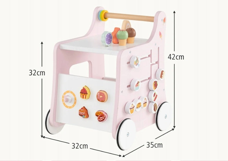 MULTI-FUNCTIONAL BABY STROLLER ICE CREAM SOLID PINK Brand Costway