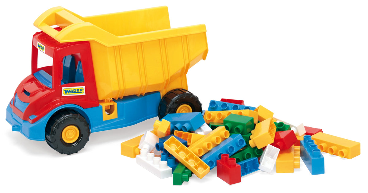 MULTI TRUCK DUMP TRUCK 38cm WITH BLOCKS 48 pcs WADER 32330