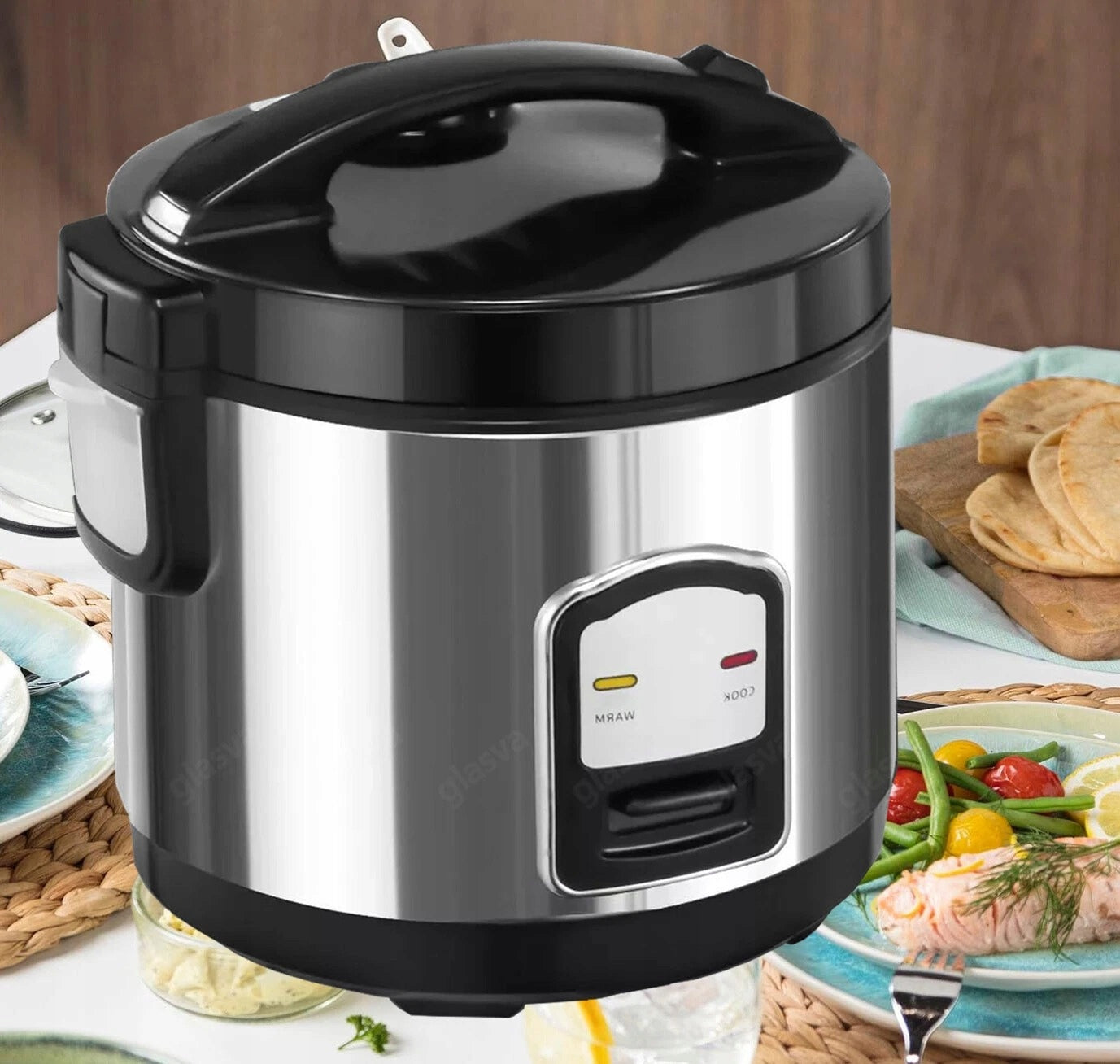 MULTICOOKER POT ELECTRIC RICE COOKER VEGETABLE HEAT SUPPORT 2L 400W Packaging status original
