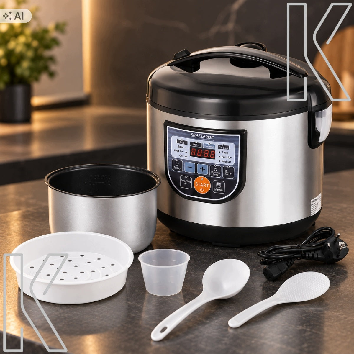 MULTICOOKER RICE COOKER ELECTRIC POT FOR COOKING RICE PRESSURE COOKER 5L 1200W Packaging status original