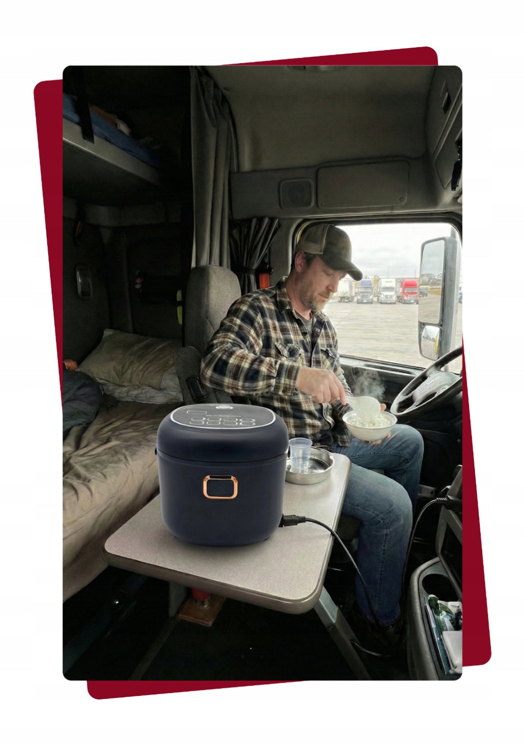 MULTICOOKER car 2L cooker RICE COOKER 12V 24V TIR bus Manufacturer code MULTICOOKER samochodowy KUCHENKA ryżowar 2L