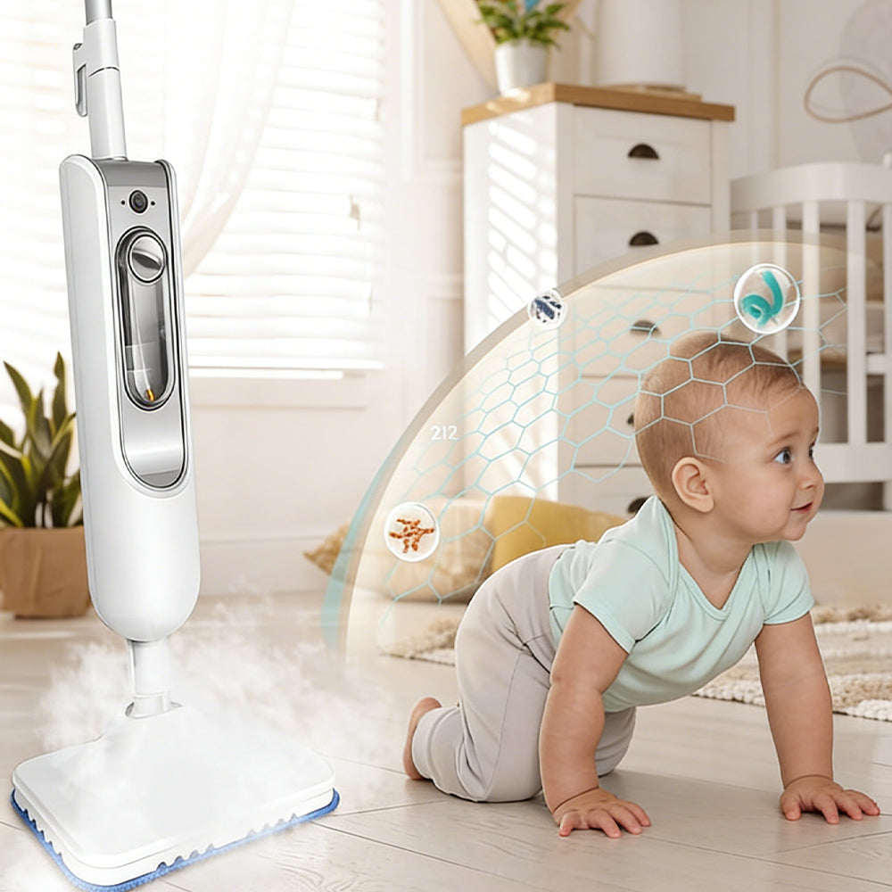 MULTIFUNCTION STEAM VACUUM CLEANER 1500W MICROFIBER CLOTH Packaging status original