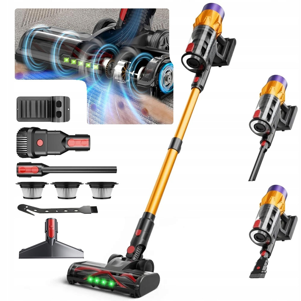 MULTIFUNCTIONAL 6 IN 1 CORDLESS UPRIGHT VACUUM CLEANER WITH LED LIGHTS