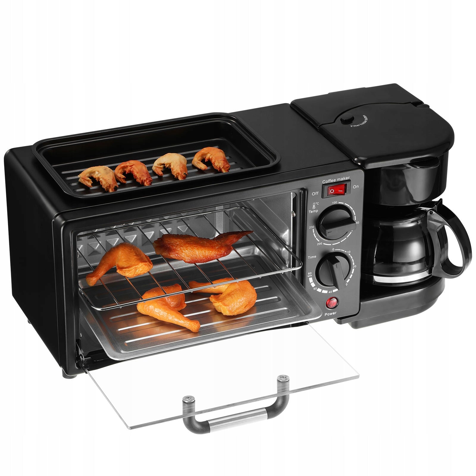 MULTIFUNCTIONAL BREAKFAST APPLIANCE WITH COFFEE MAKER AND TOASTER OVEN Brand no brand