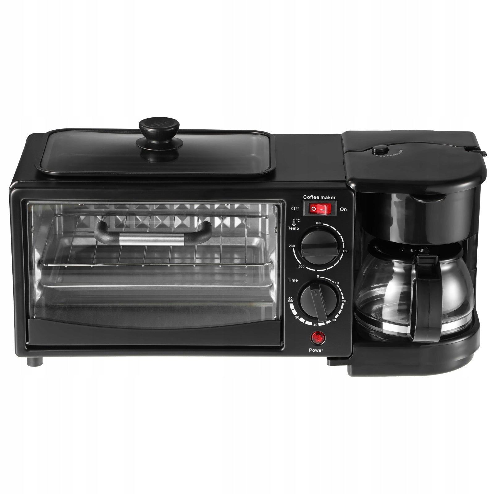 MULTIFUNCTIONAL BREAKFAST APPLIANCE WITH COFFEE MAKER AND TOASTER OVEN