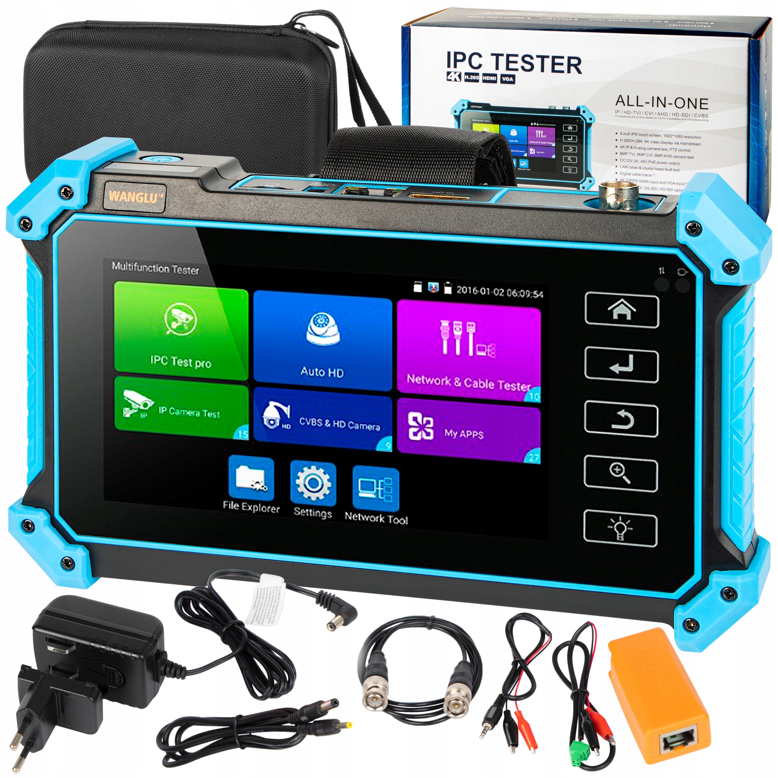 MULTIFUNCTIONAL CCTV TESTER CS-H7-50H AHD TVI CVI CVBS IP POE ONVIF CAMERAS