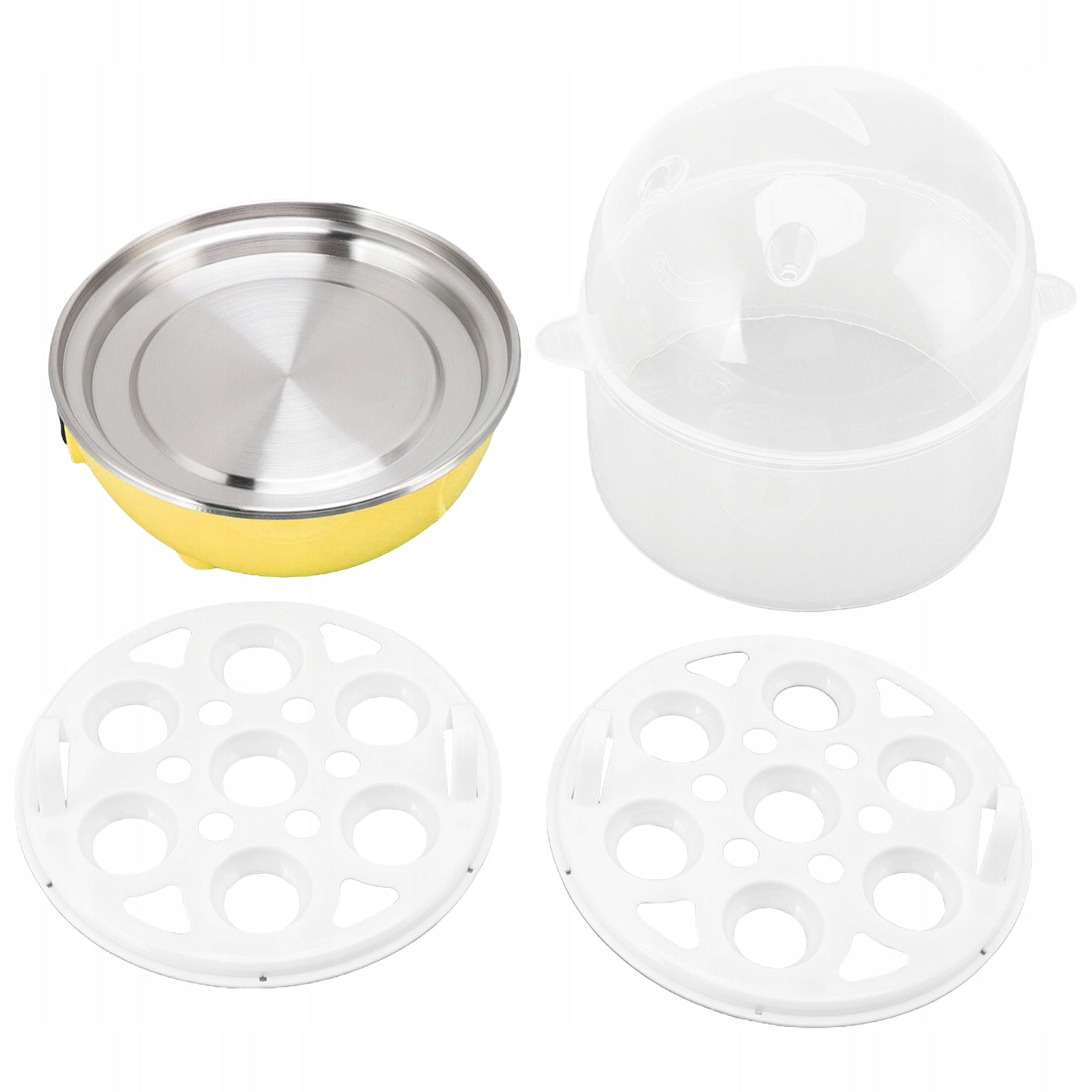MULTIFUNCTIONAL DOUBLE EGG STEAMER Dominant color white