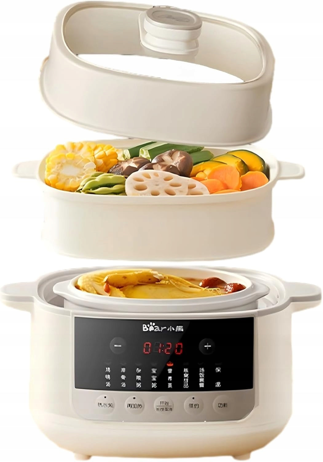 MULTIFUNCTIONAL ELECTRIC STEWING POT 4L BEAR MICRO-FASTENER