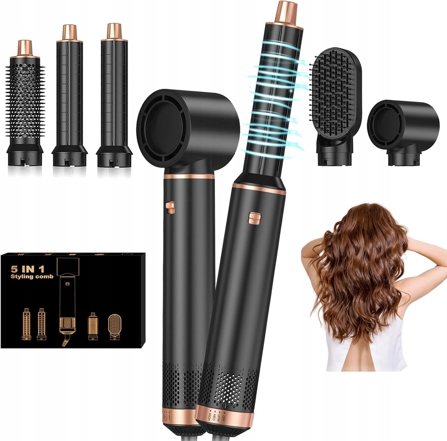 MULTIFUNCTIONAL HAIR DRYER CURLING IRON 5 IN 1 AUTOMATIC CURLING IRON 1600W