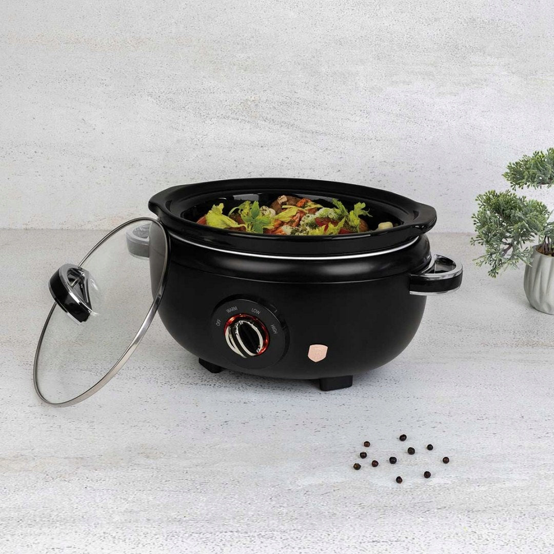 MULTIFUNCTIONAL POT FOR COOKING RICE SLOW COOKER 3,5L BLACK ROSE BH-9669 Dominant color black