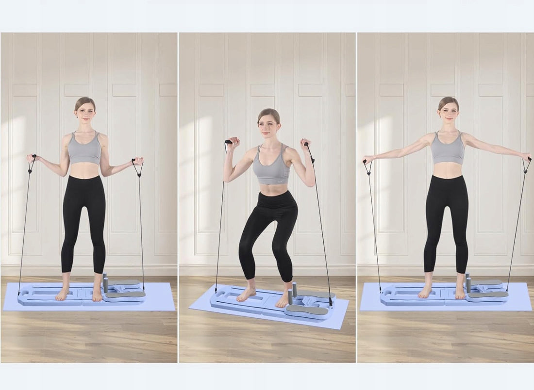 MULTIFUNCTIONAL Pilates Yoga Exercise Board with EXPANDERS REFORMER Brand Artnico