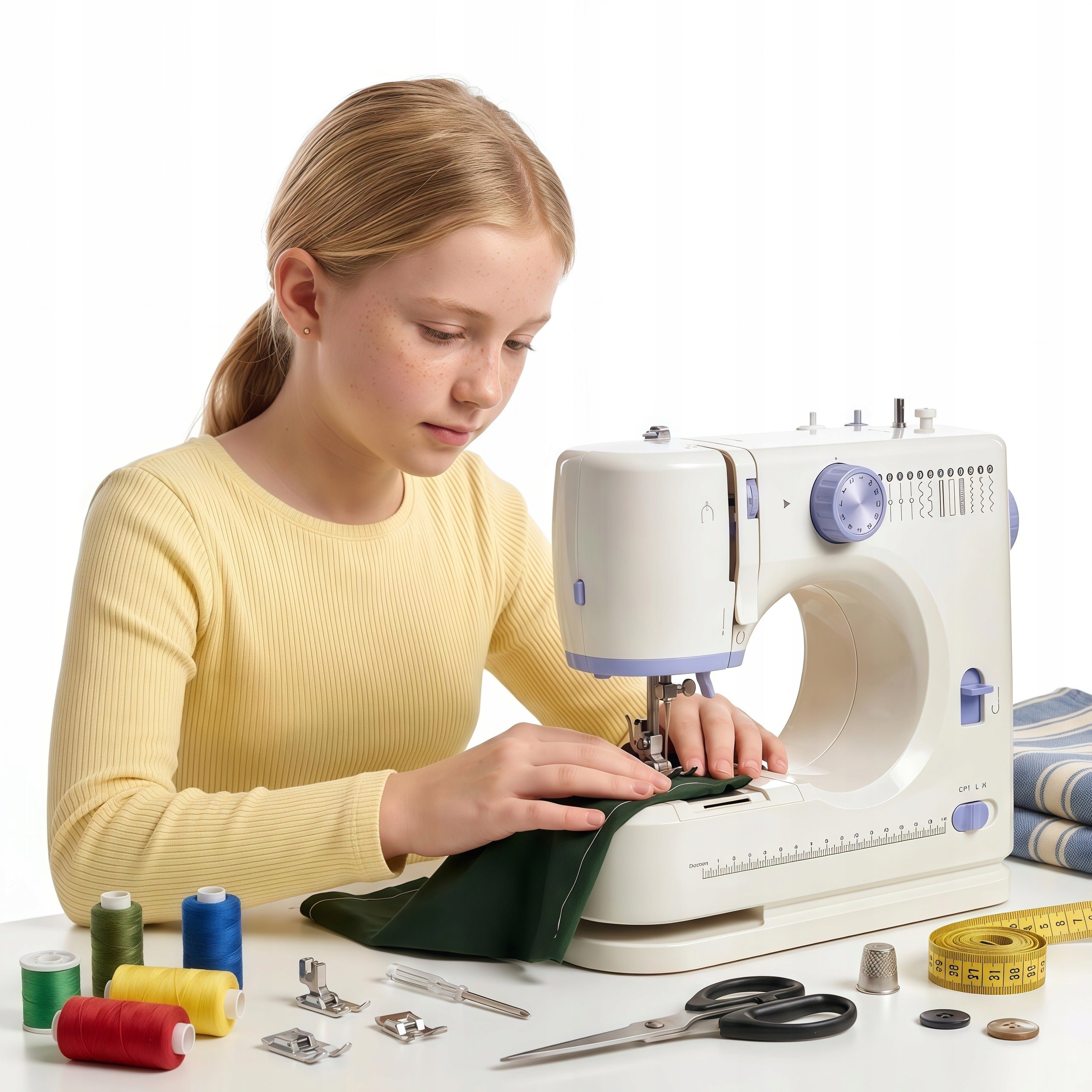 MULTIFUNCTIONAL SEWING MACHINE WITH 12 STITCH PATTERNS, 2 SPEEDS, AND FOOT PEDAL Packaging status original