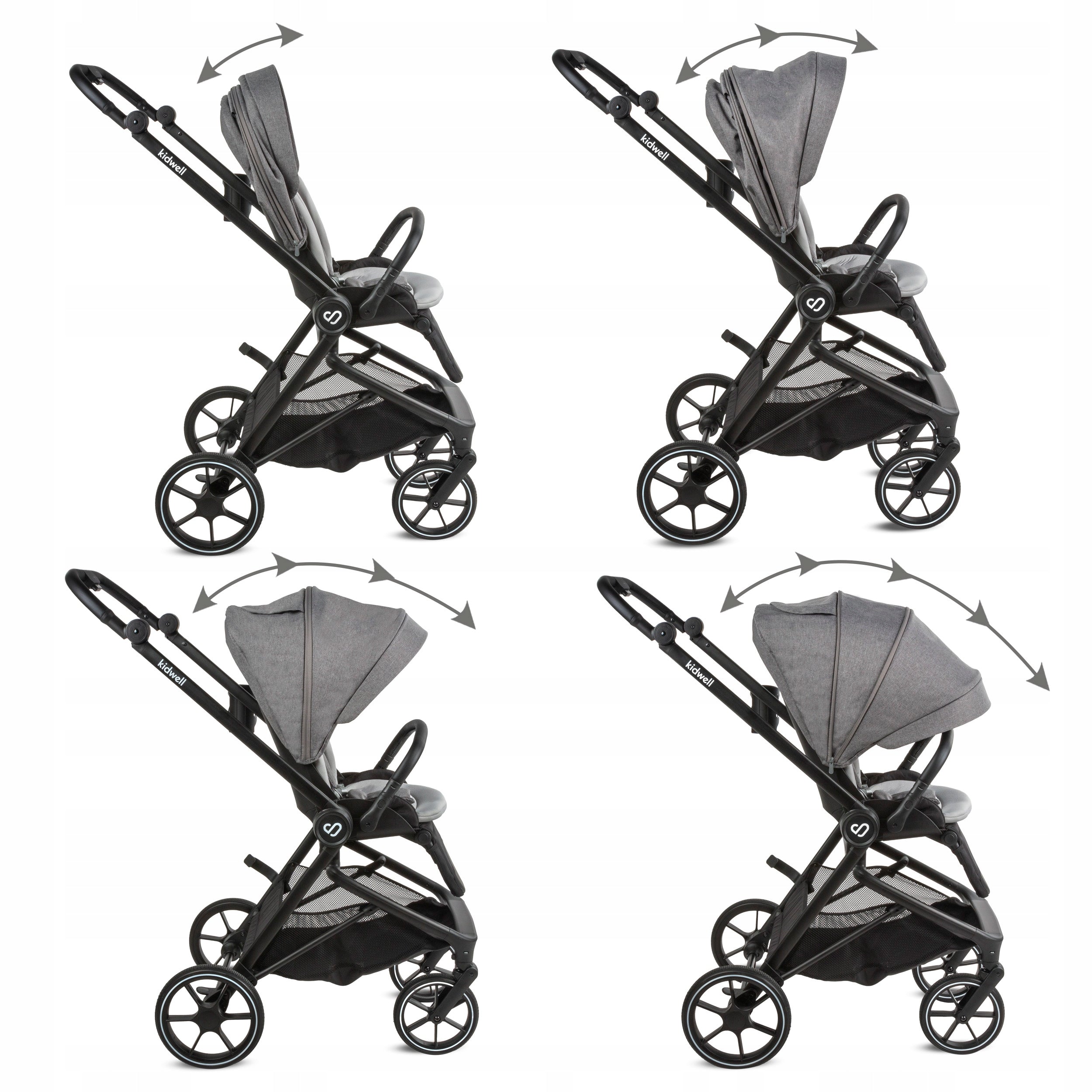MULTIFUNCTIONAL TROLLEY 2in1 Kidwell Velmont GONDOLA STROLLER grey Packaging status original