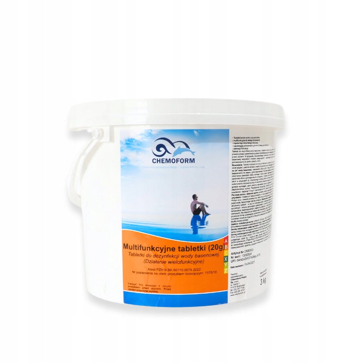 MULTITABLETS CHLORINE MULTIFUNCTIONAL 20G FOR SWIMMING POOL CHEMOFORM 3KG Manufacturer code CHMT3
