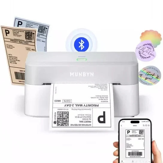 MUNBYN RW403B Bluetooth USB InPost Label Printer + ROLL