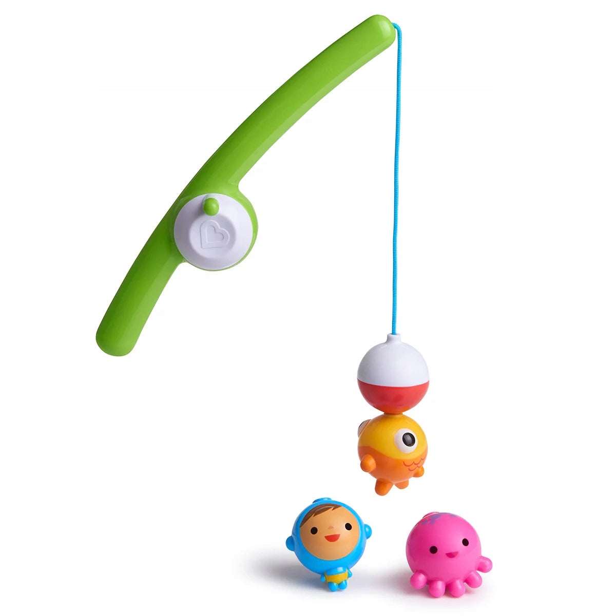 MUNCHKIN BATH TOY FISHING ROD + 3 FISH FISHING WITH MAGNET FOR CHILDREN