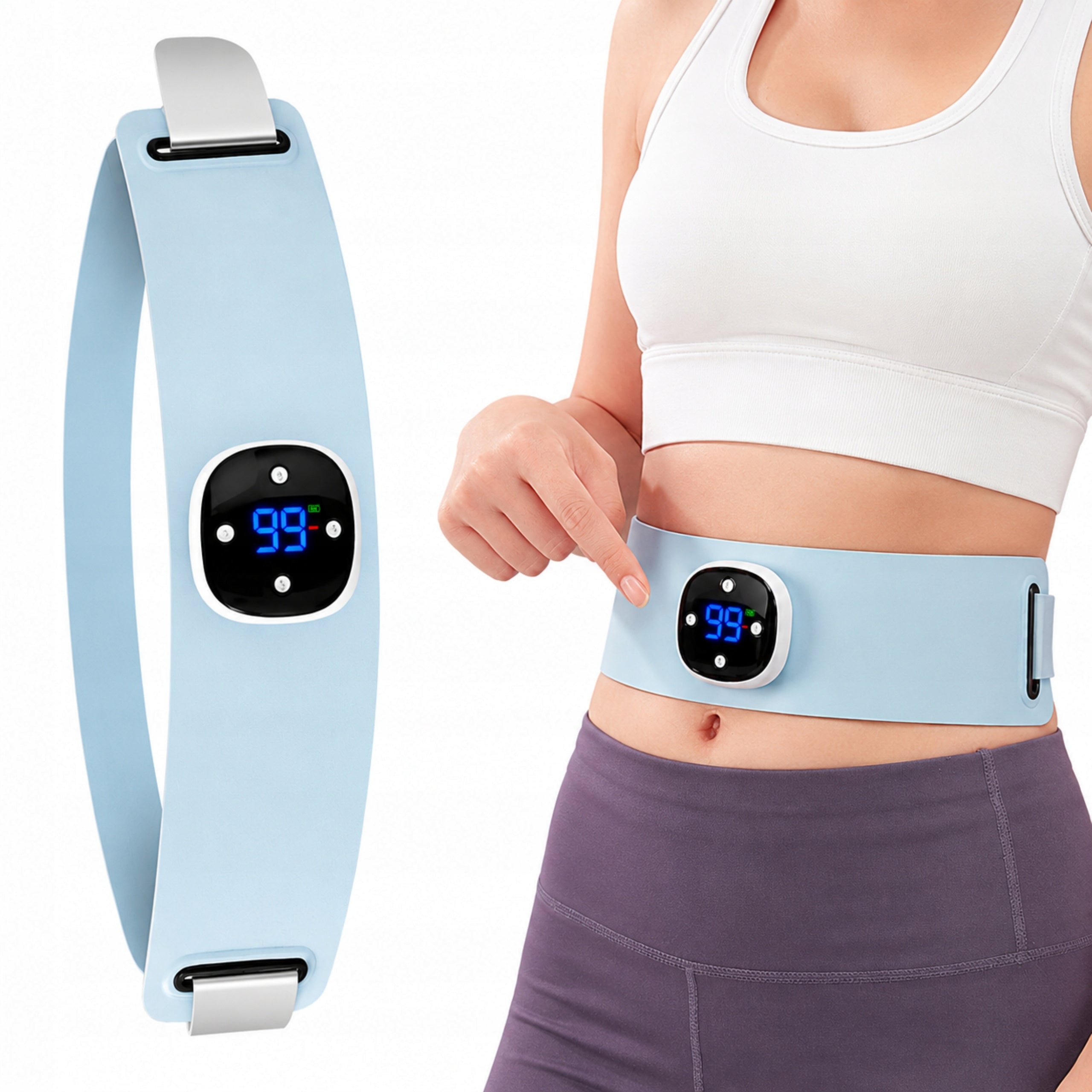 MUSCLE ELECTROSTIMULATOR ABDOMINAL MASSAGE BELT EMS MENSTRUAL PAIN