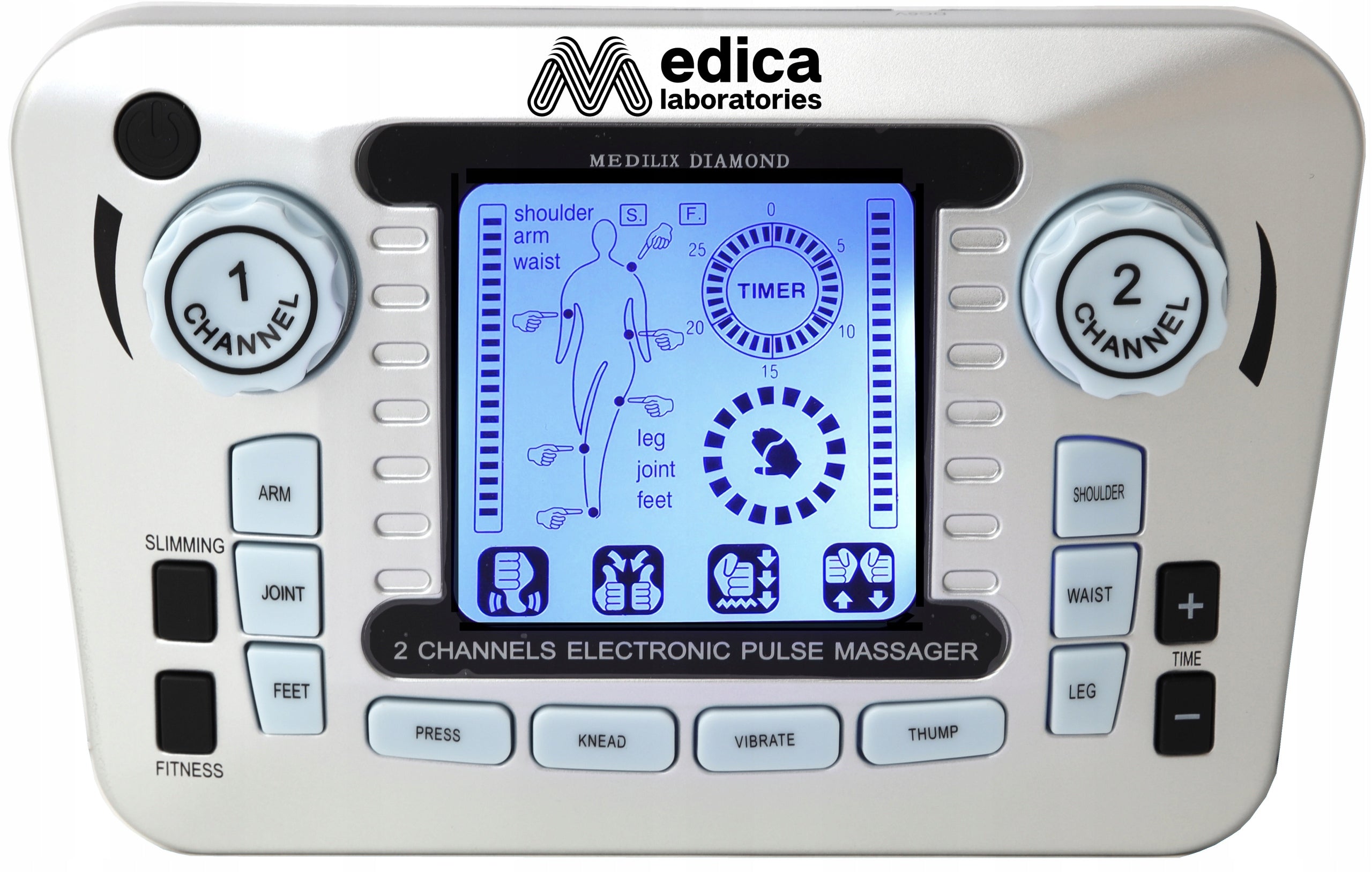 MUSCLE ELECTROSTIMULATOR MASSAGER TENS EMS +ELECTRODES+BATTERIES SET XXL Manufacturer code AS-979