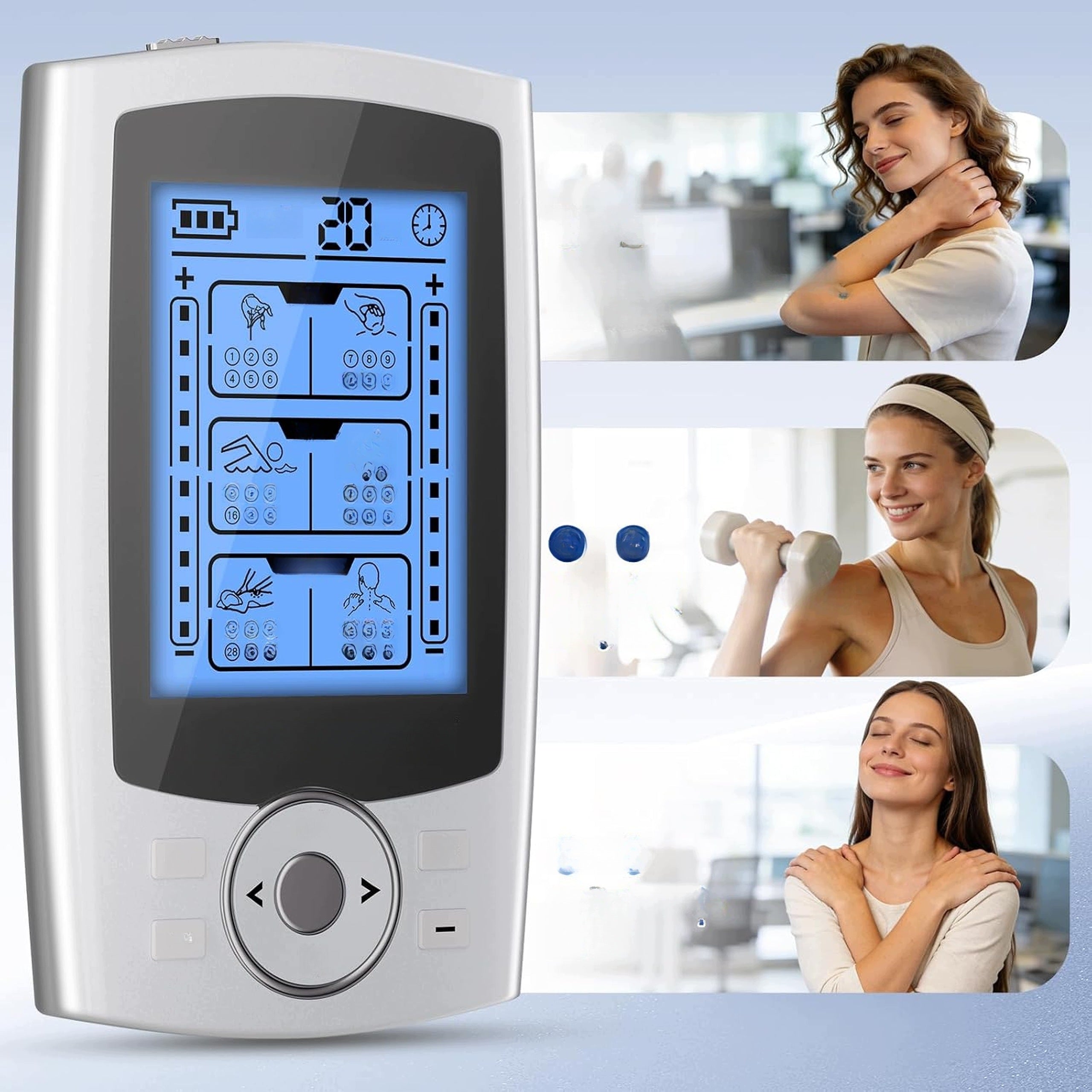 MUSCLE ELECTROSTIMULATOR TENS EMS NECK MASSAGER LEG ARMS Packaging status original