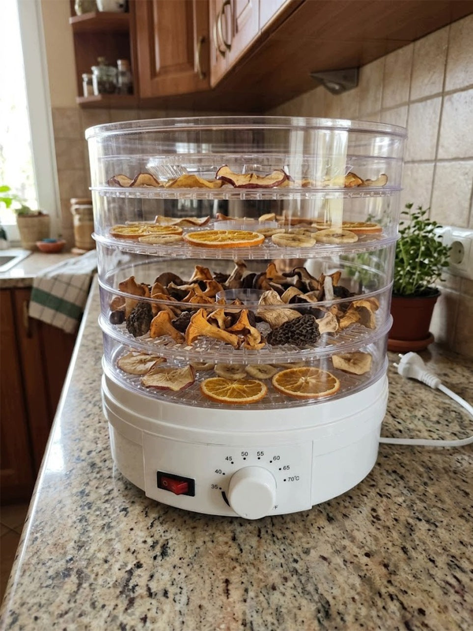 MUSHROOM DRYER FRUIT VEGETABLES HERBS FOOD STRONG 350W LARGE XXL 5 SIT Packaging status original