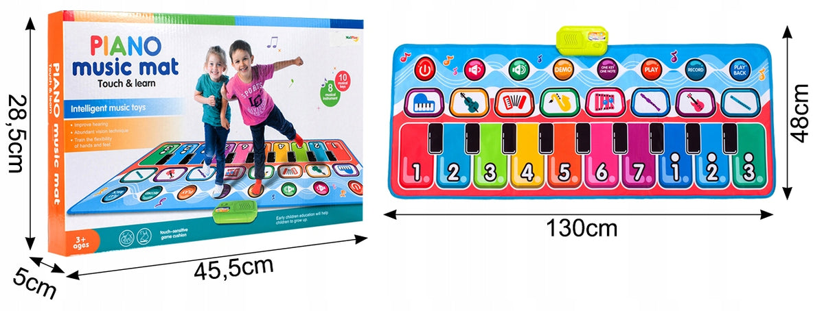 MUSIC MAT 130X48 cm FOR DANCING PIANO RECORDS FOR CHILDREN TO PLAY Packaging status original