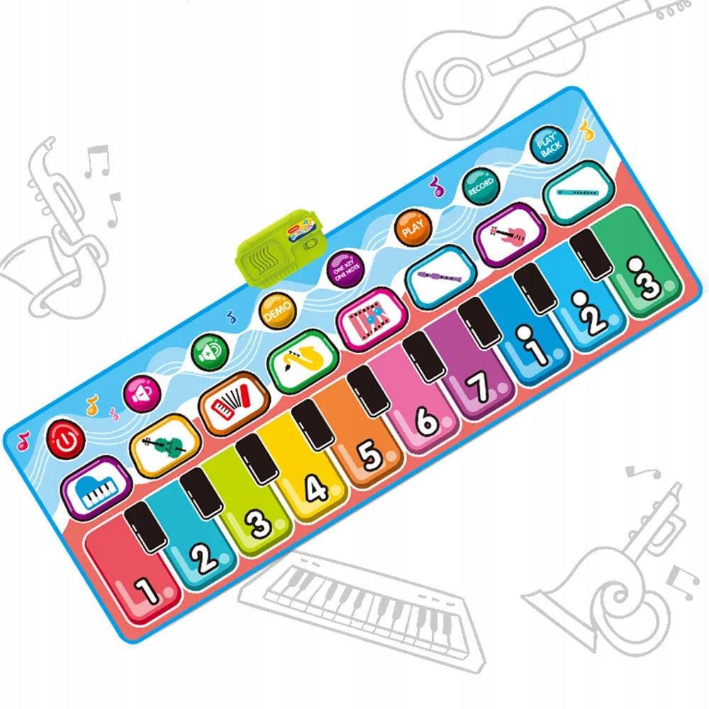 MUSIC MAT EDUCATIONAL PIANO LARGE FOR CHILDREN RECORDS TO DANCE Brand no brand