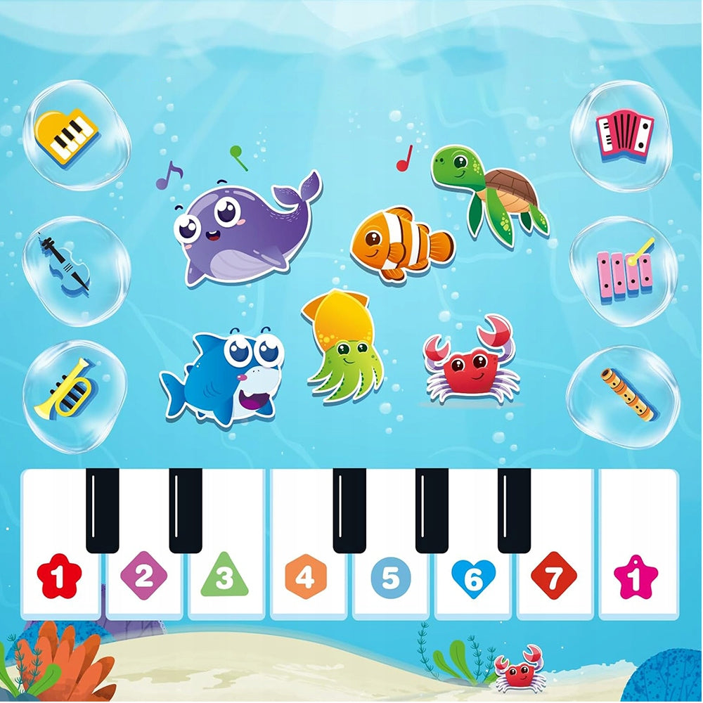 MUSIC MAT INTERACTIVE MAT FOR CHILDREN PERCUSSION JAZZ PIANO 80X50CM Brand Bedee
