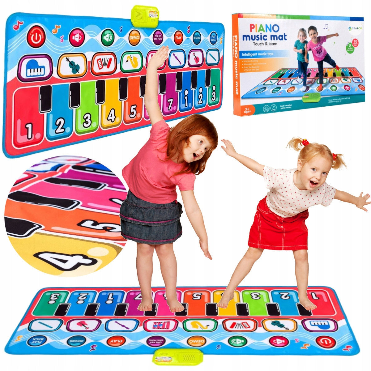 MUSIC MAT Interactive 130x48cm FOR DANCING PIANO Arcade Game Manufacturer code Mata taneczna Pianino U704