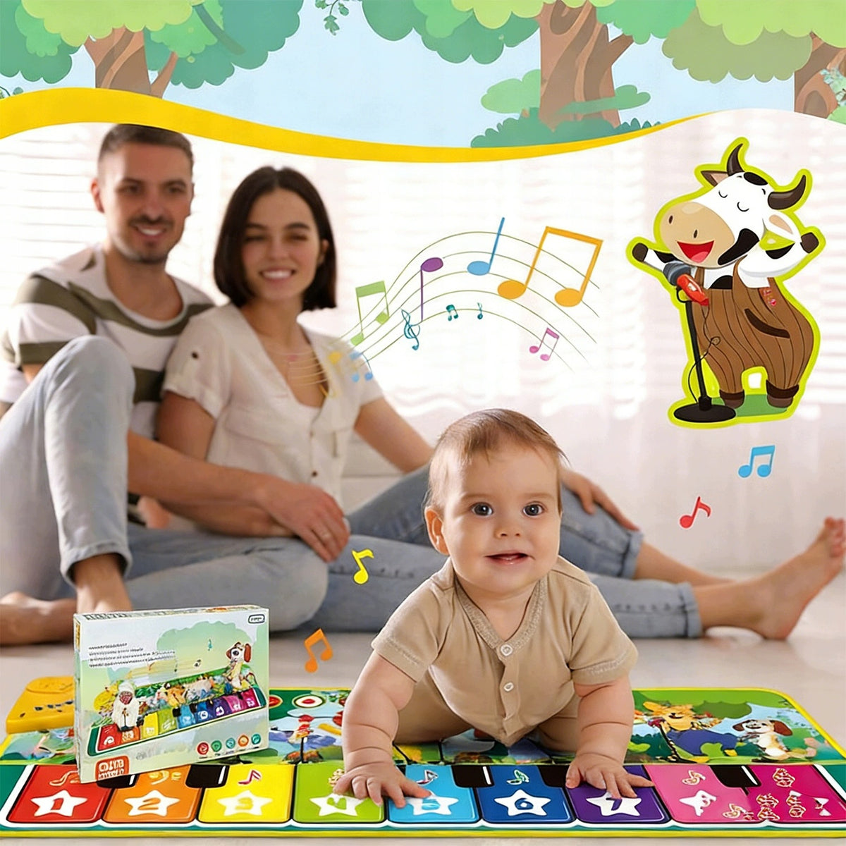 MUSIC MAT PIANO FOLDING PORTABLE VOLUME CONTROL NON-SLIP Packaging status original