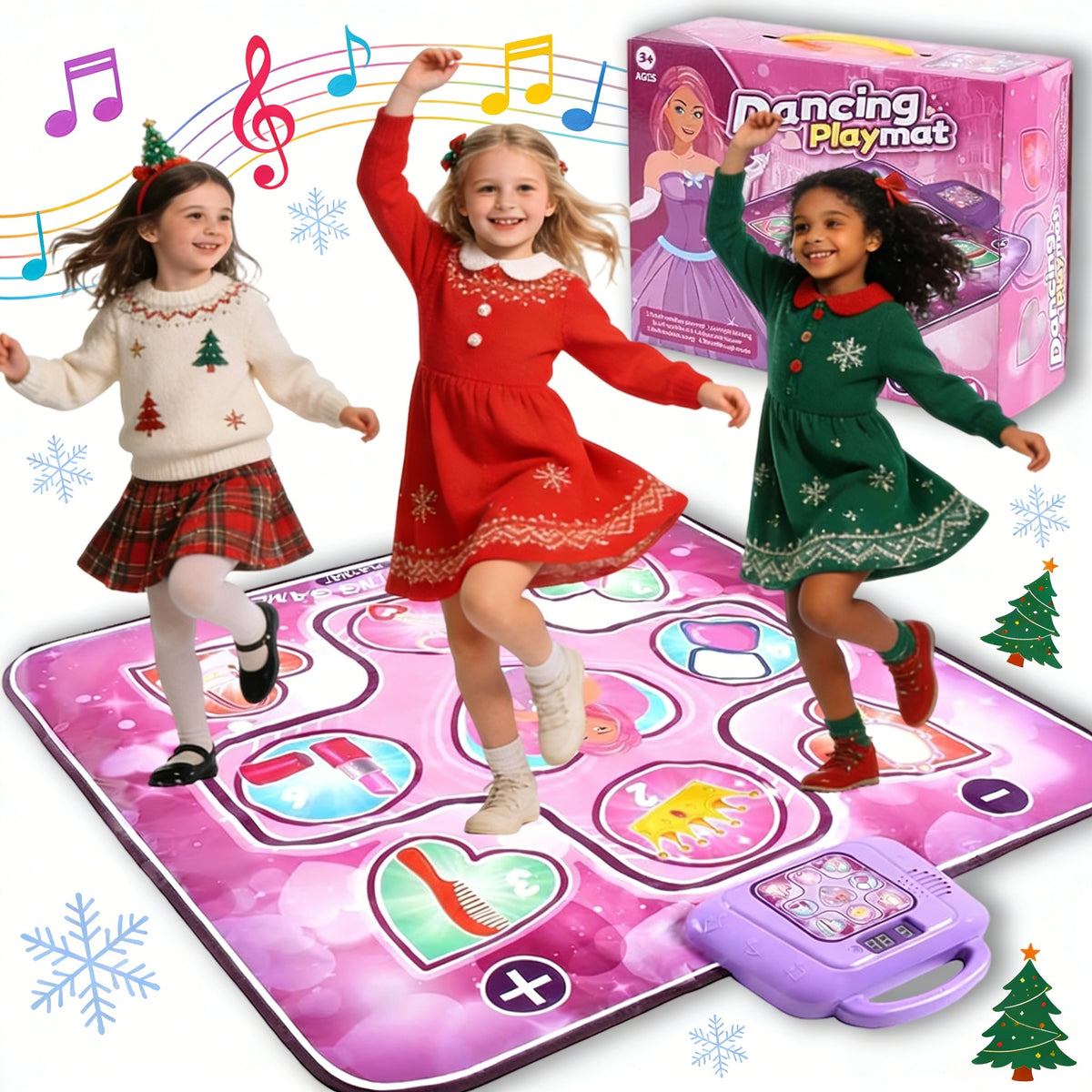 MUSICAL DANCE MAT FOR CHILDREN 6 GAME MODE EDUCATIONAL TOYS PINK