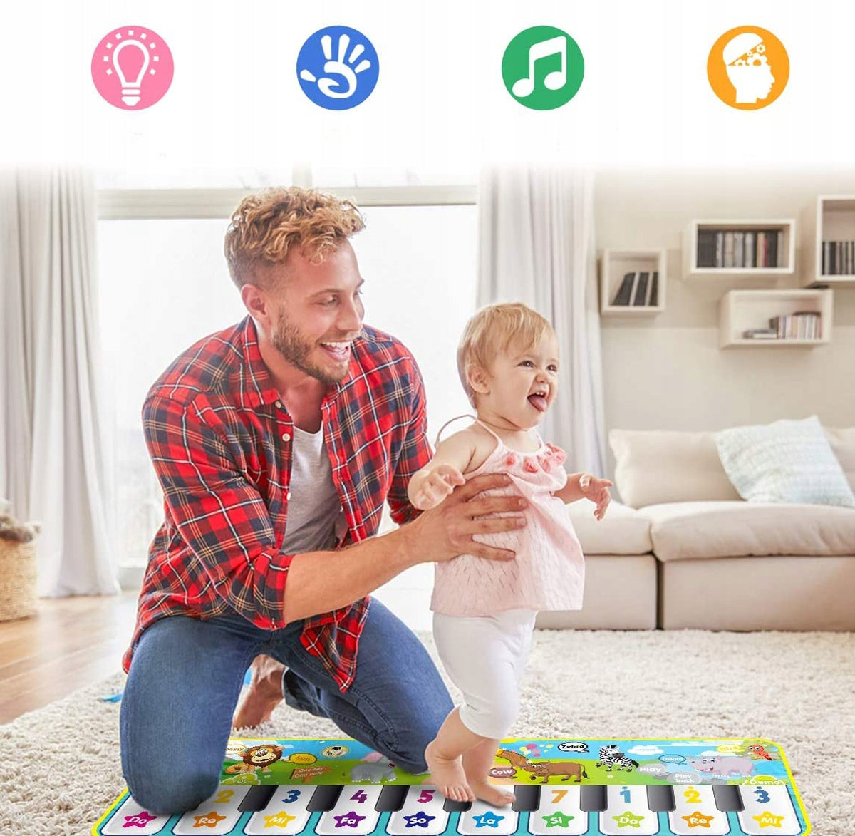 MUSICAL DANCE MAT INTERACTIVE ANIMALS SONGS TOY FOR CHILDREN Batteries included no