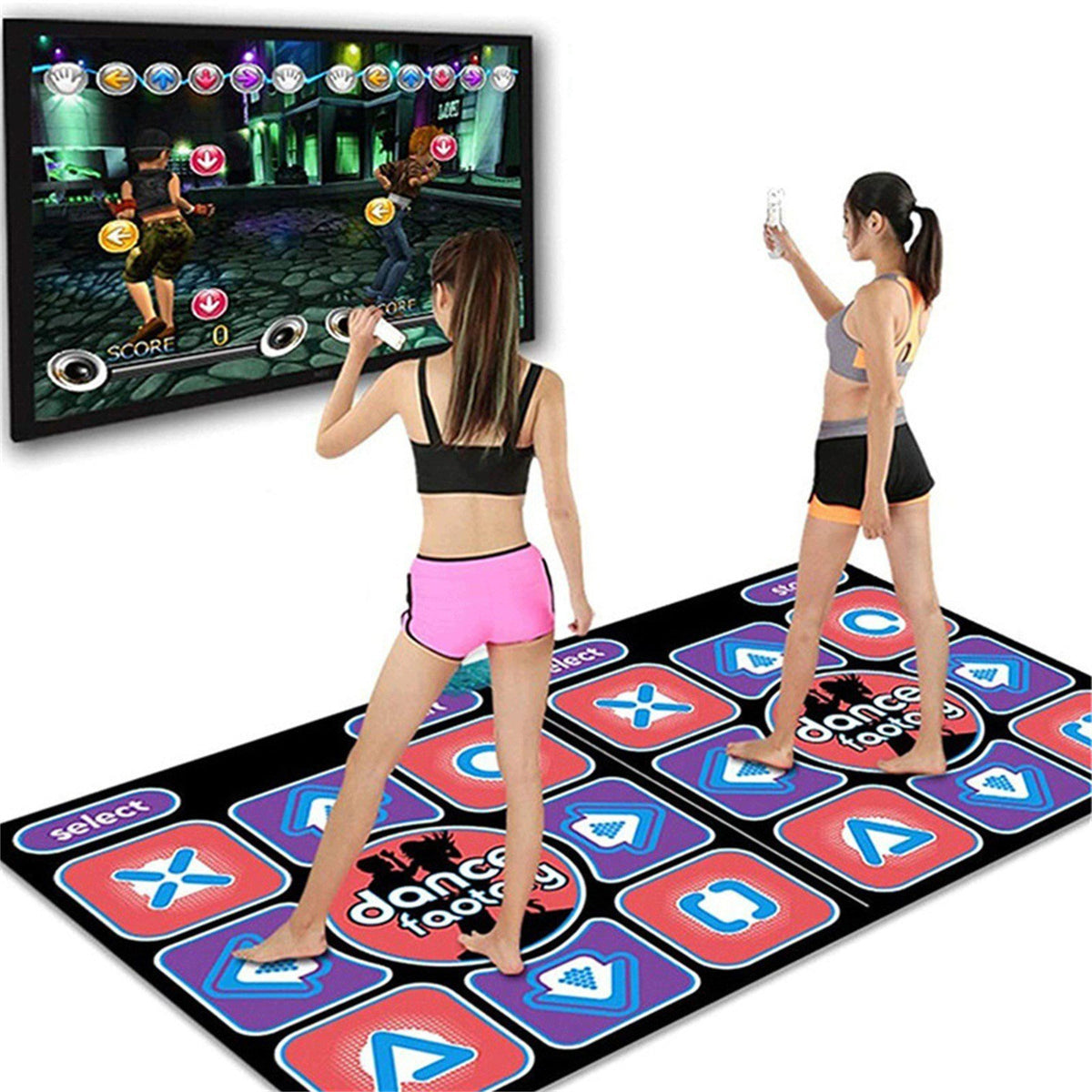 MUSICAL DANCE MAT INTERACTIVE LIGHT PINK LARGE FOR MULTIPLE GAMES Packaging status original