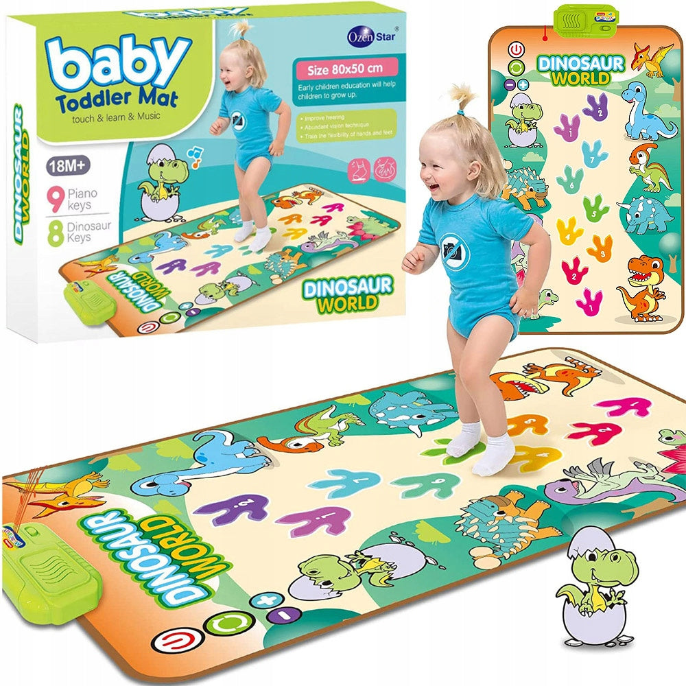 MUSICAL Dinosaur Dance Mat PIANO for Learning Dance and Sound for Kids