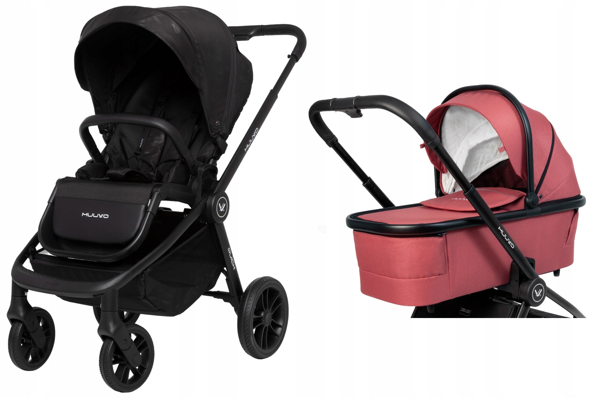 MUUVO MULTIFUNCTIONAL STROLLER 2in1: STROLLER QUICK BASIC +LARGE GONDOLA 3.0 XL Manufacturer code 55286 + 50403