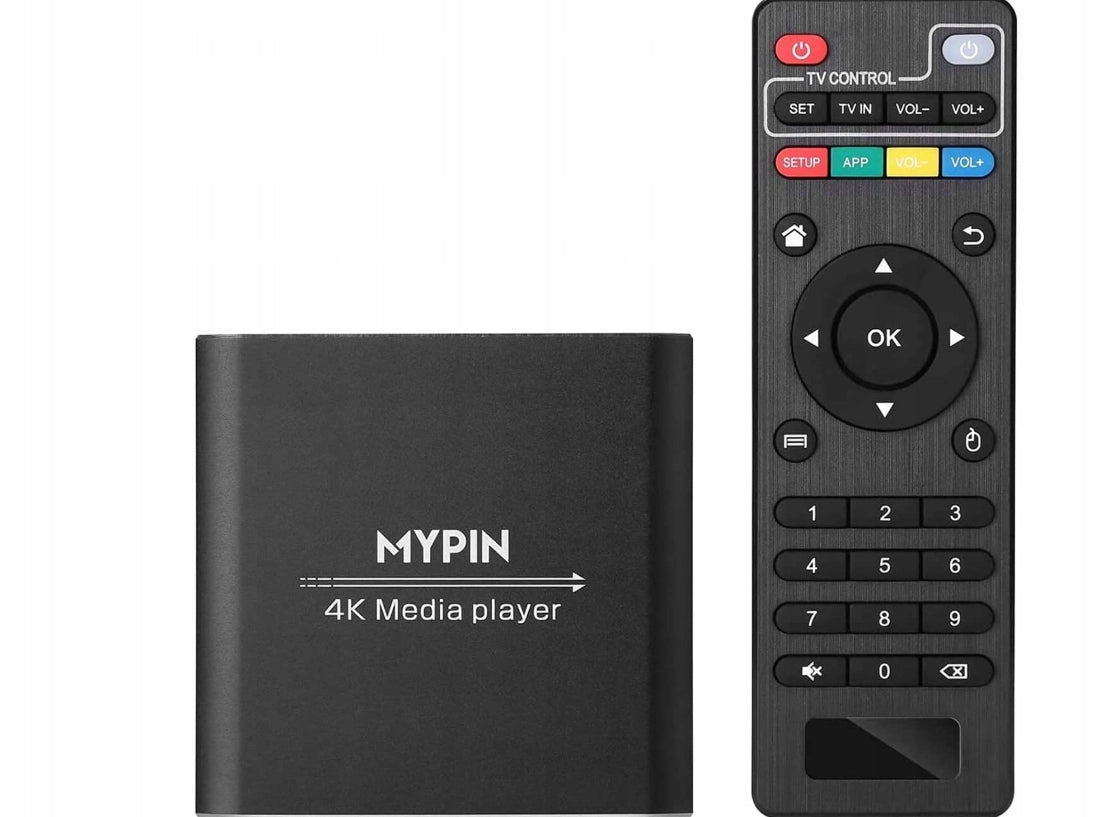 MYPIN 4K 60Hz Media Player Supports 8GB USB Remote Control Hard Drive