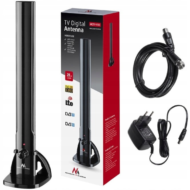 Macclean TV Systems MCTV-930 Indoor TV Antenna DVB-T2 26dB LTE Filter