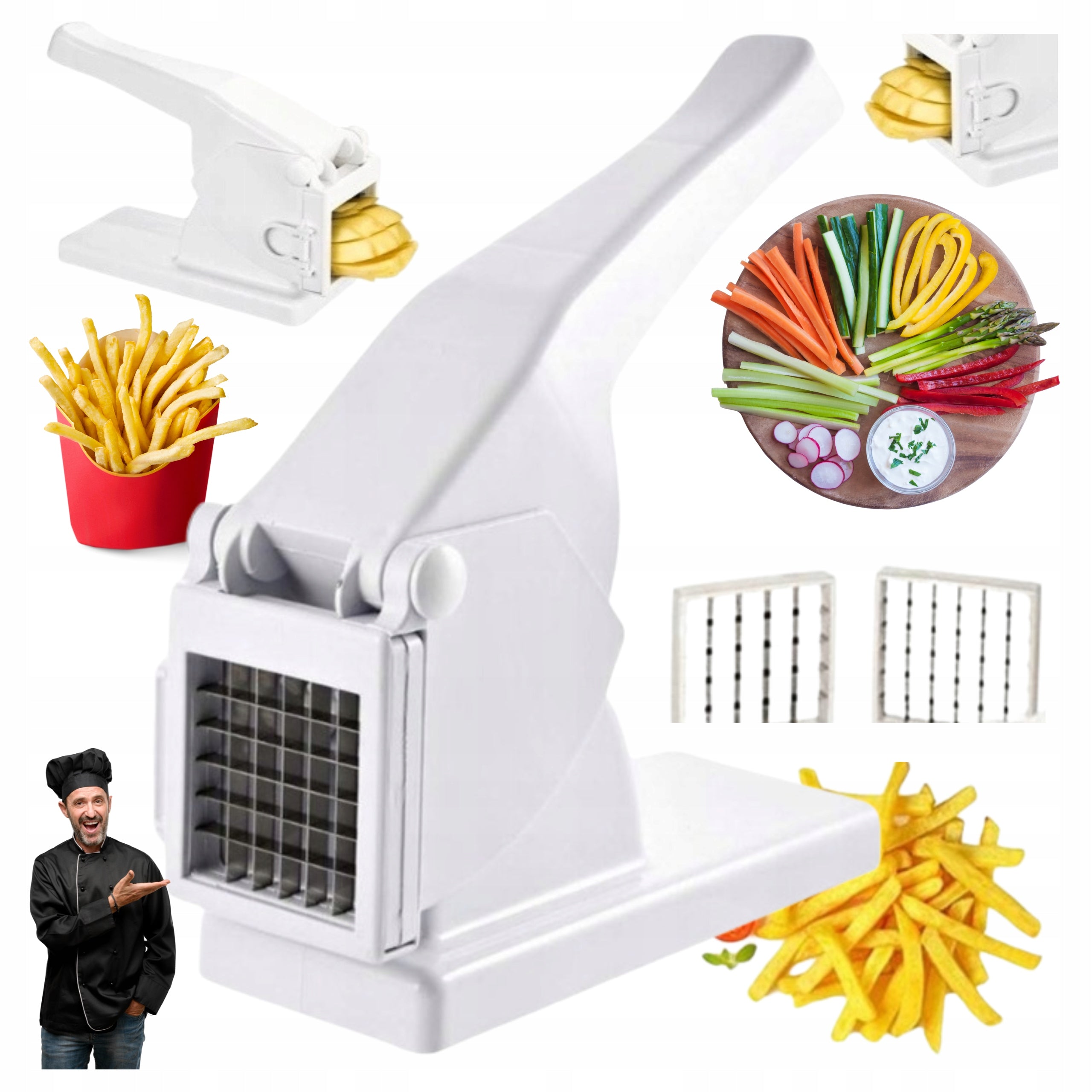 Machine Slicer for Fries Cutting Vegetables STEEL BLADES Slicer