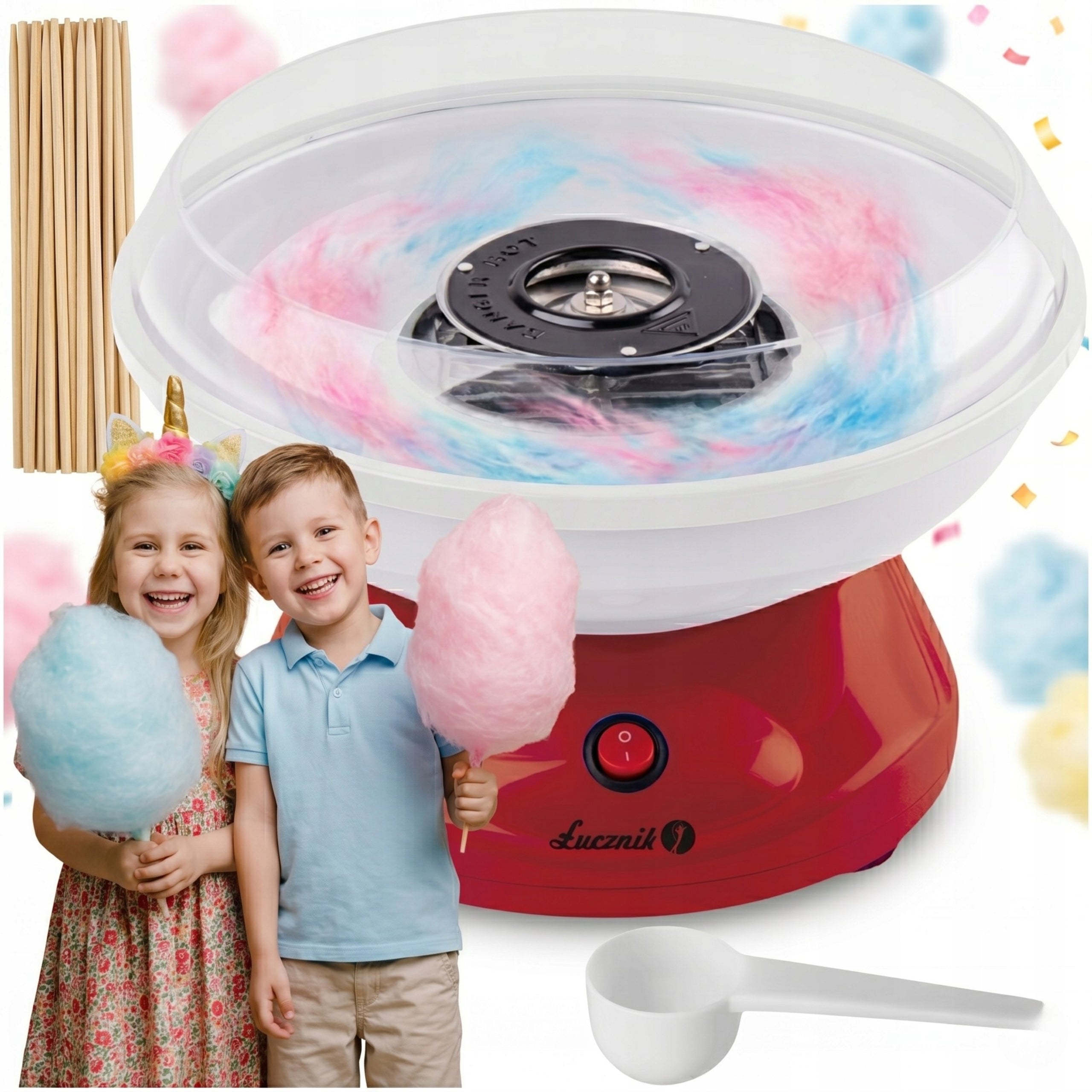 Machine for Cotton Candy Łucznik 450W Homemade + STICKS SET