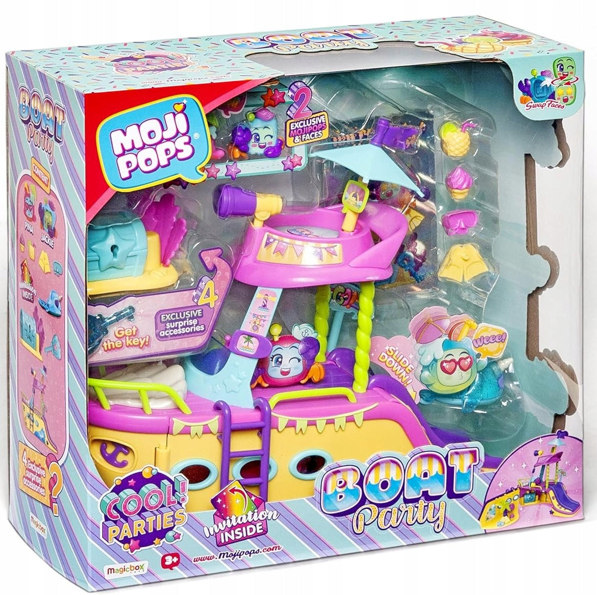Magic Box MOJIPOPS Boat Party Set Ship With 2 Figurines