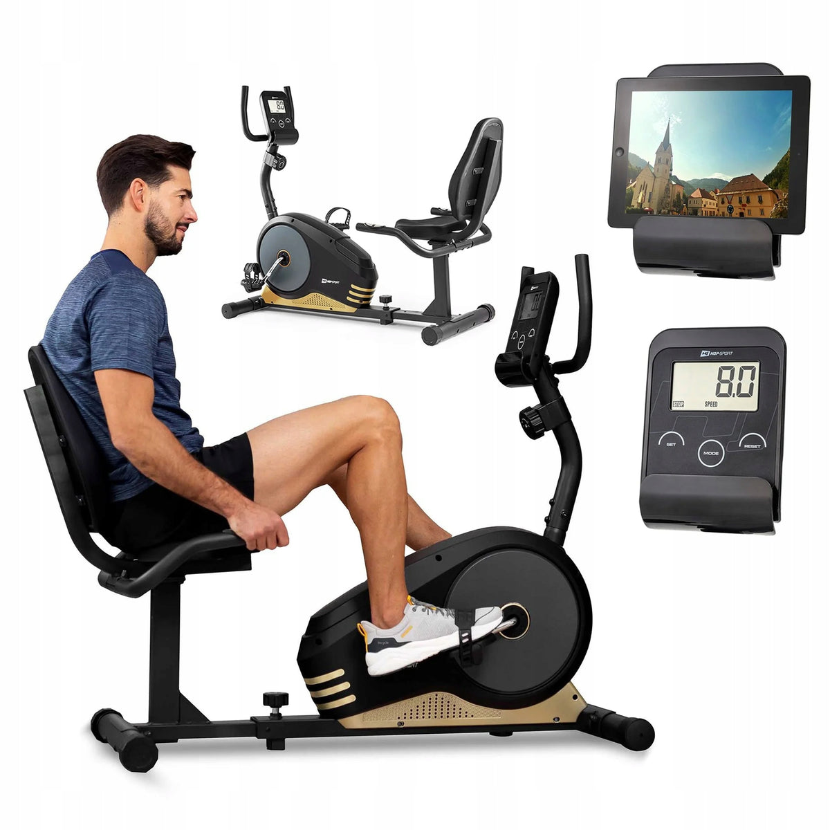 Magnetic Bike Horizontal with Pulse Training Bike Reclining