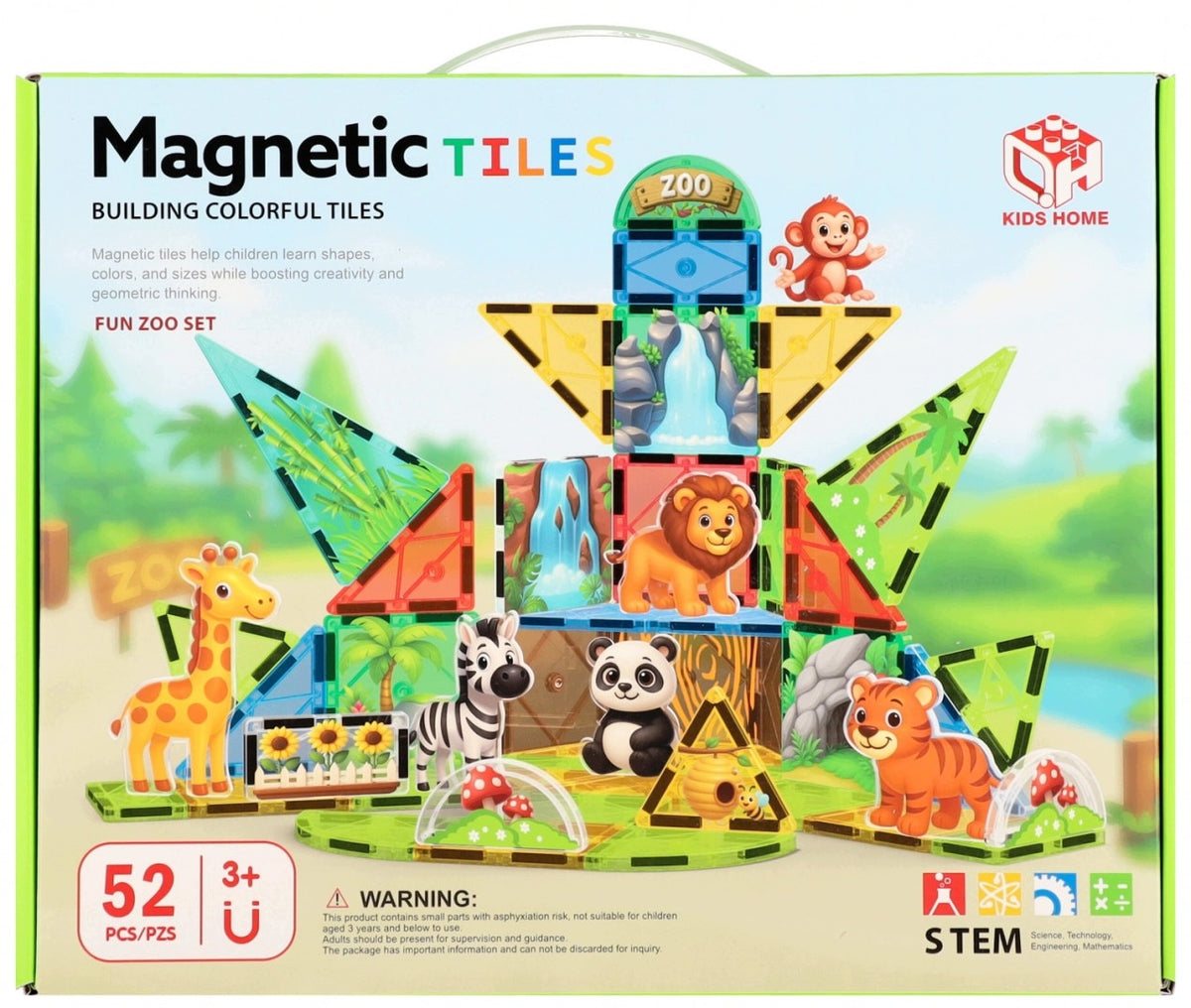 Magnetic Blocks Zoo 52 Elements Mega Creative 589650 Packaging status original